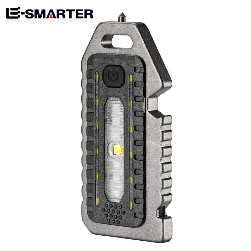 Rechargeable campsite adventure lamp-Keychain Flashlights Mini Led Light Selfdefense Whistle Multifunctional Portable Rechargeable 10W Built In Battery For Outdoor