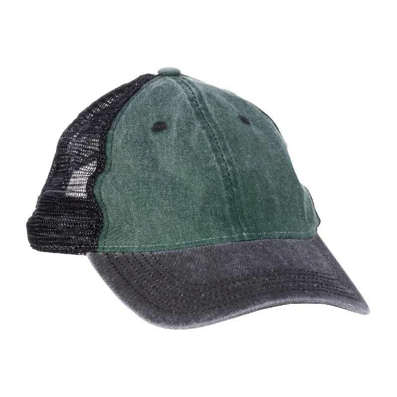 Cooling mesh hiking adventure windbreaker-Cap Plain Trucker Cap Washed green/