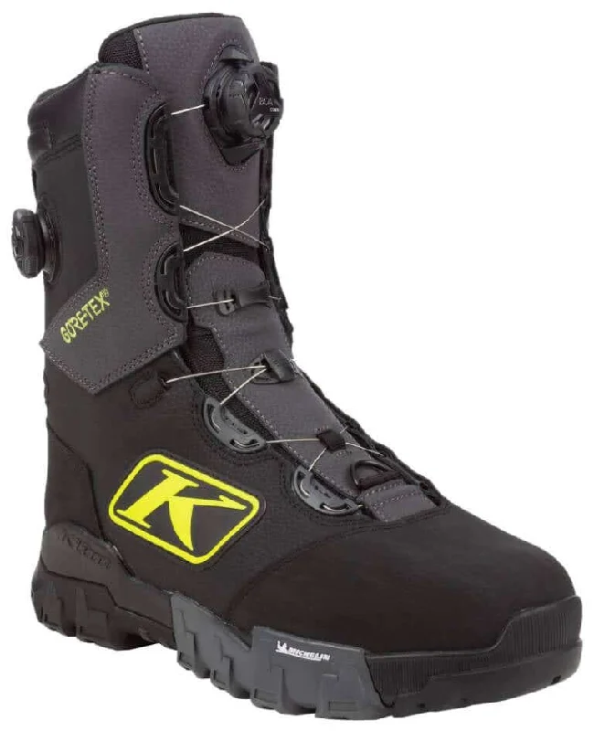 Contoured plush-lined trekking socks-Klim Adrenaline Pro S GTX BOA Boot