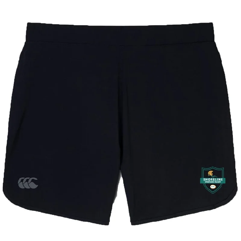 Adjustable load-stabilizing trekking strap-Shoreline Spartans Elite Woven Short by Canterbury