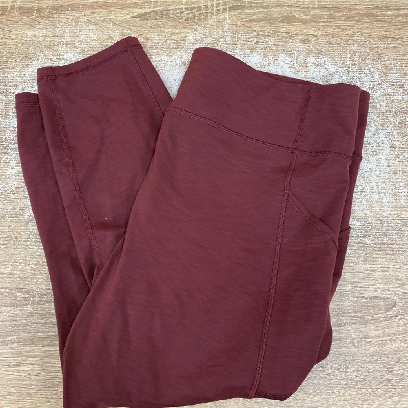 Weatherproof heavy-duty camping tent stakes-Lululemon- leggings- MSRP $118: Burgundy -women-18