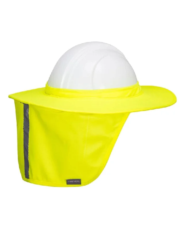 Collapsible trekking high-capacity tank-Hi Vis Hard Hat Brim With Neck Shade - Yellow