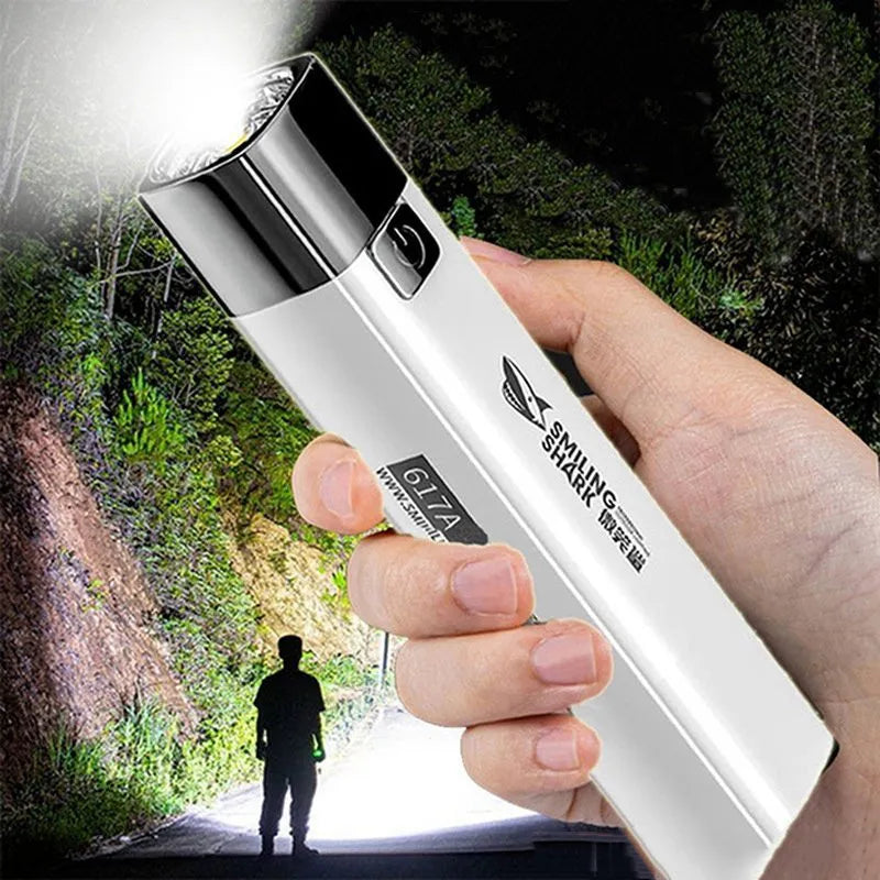 Insulated stainless camping thermos-Portable Mini Flashlight LED Ultra Bright Torch Searchlight Portable USB Rechargeable Emergency Lamp Outdoor Camping Lighting