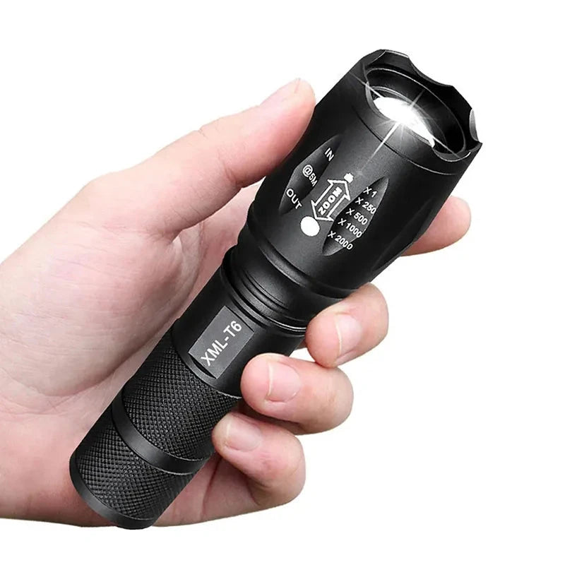 Lightweight portable trekking frying flat skillet-Powerful Portable LED Flashlight XML-T6 Torch Using 18650 Rechargeable Battery  Outdoor Camping Hiking Tactical Flash Light