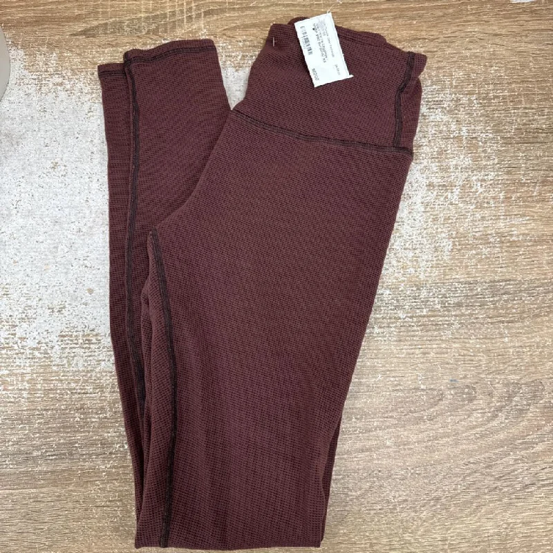 Rechargeable hiking campsite adventure signal torch-Alo - Waffle Leggings - MSRP $180: Burgundy-women-XS