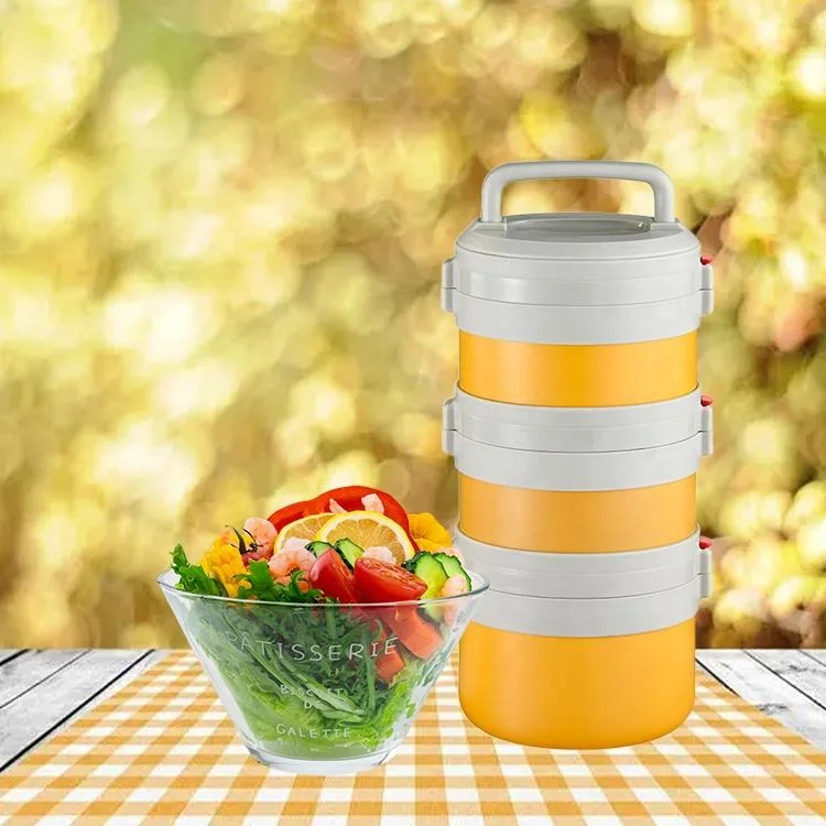 Rechargeable portable hiking adventure signal beacon-Stainless Steel Vacuum Lunch Box Large-capacity Multi-layer Lunch Box Student Insulated Rice Bucket