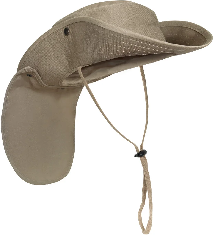 Anti-slip lightweight adventure trail-ready sandals-Khaki - Adjustable Boonie Hat With Neck Cover