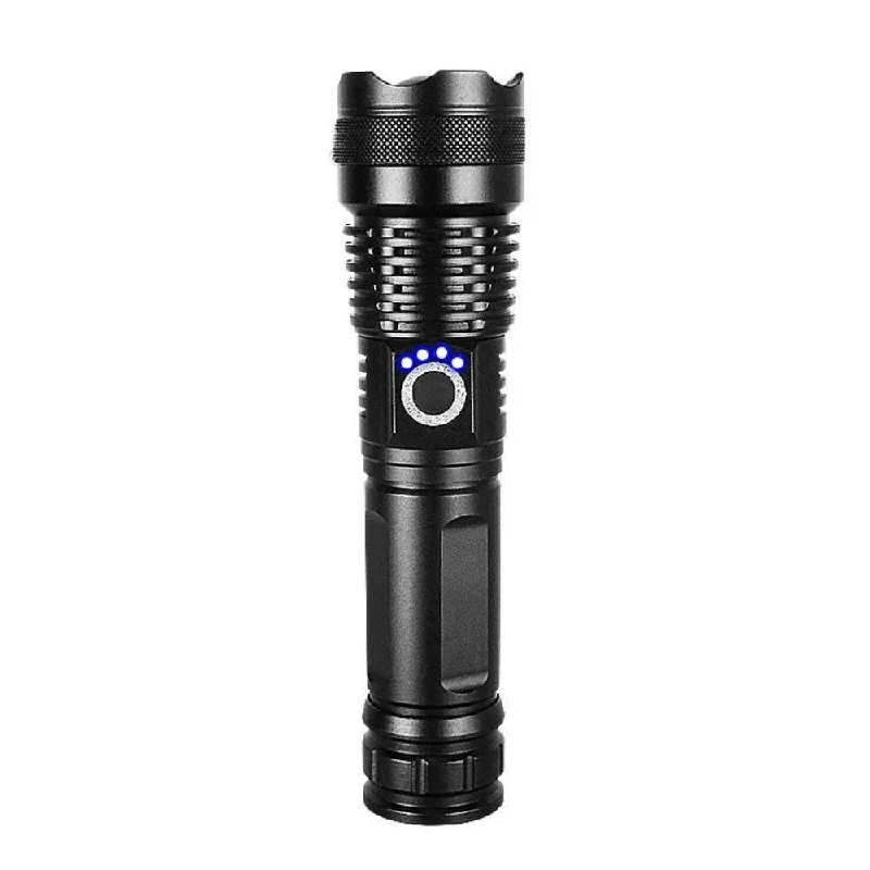 Reinforced braided hiking cordage-XHP360 Long Shot Ultra Powerful Led Rechargeable Flashlight Powerful USB Type-c Recharging Lantern Hadn Torch For Camping 18650