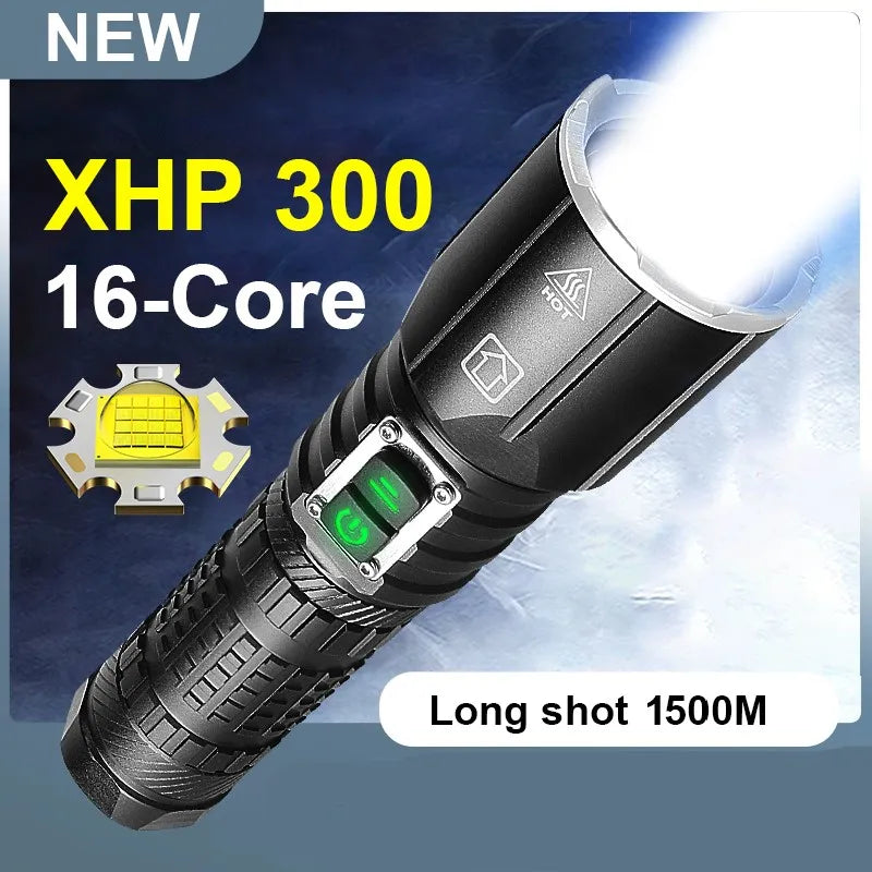 Solar-powered portable hiking adventure hot stove-Super XHP300 Most Powerful LED Flashlight USB Rechargeable Torch XHP100 Tactical High Power Led Flashlight 18650 Hand Lamp Light