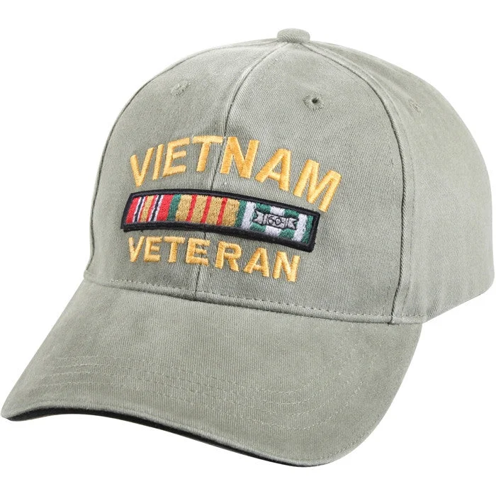 Rapid-wicking hiking adventure pullover-Olive Drab - VIETNAM VETERAN Low Profile Deluxe Adjustable Cap