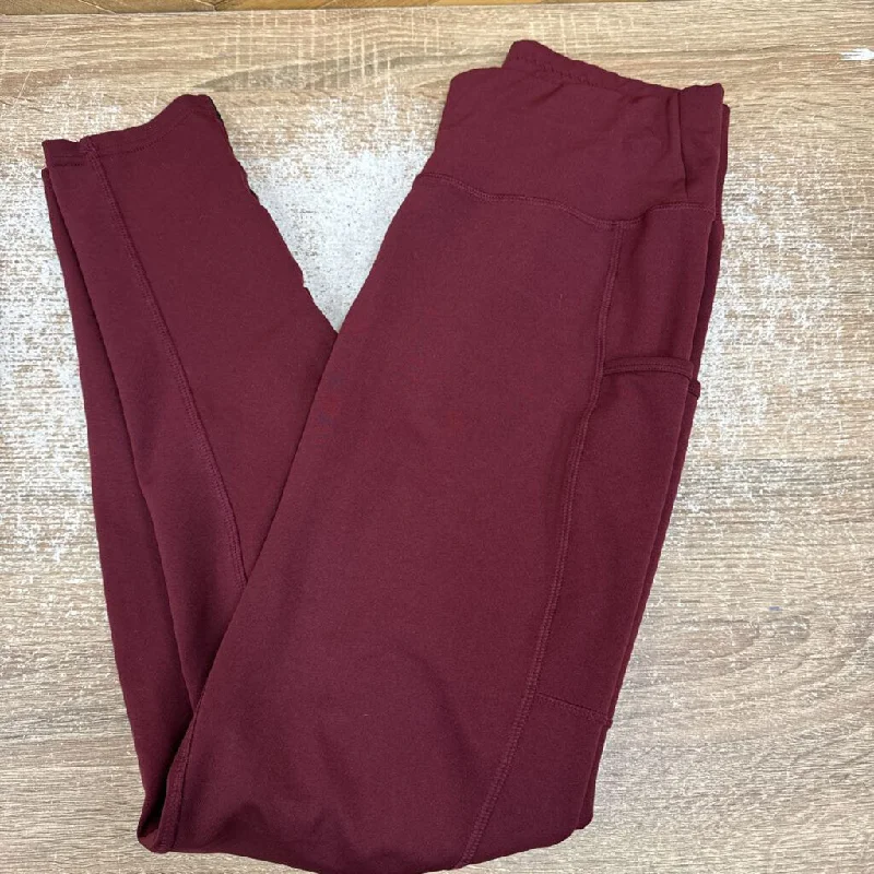 High-strength trekking hydration camping jug-Pop Fit - Women's Leggings - MSRP $80: Maroon Red-women-LG