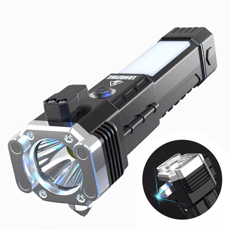 Windproof ripstop camping rain tarp-Multifunctional Outdoor Auto Repair Work Light Charging Treasure Emergency Broken Window Escape Car Glare Flashlight