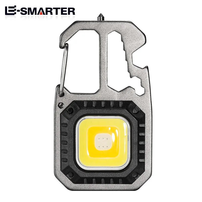 All-condition inflatable hiking sleep mat-Rechargeable Mini LED Small Flashlight Keyring Screwdriver Wrench Feature Portable Flashlight Strong Magnetic Adsorption Lamp