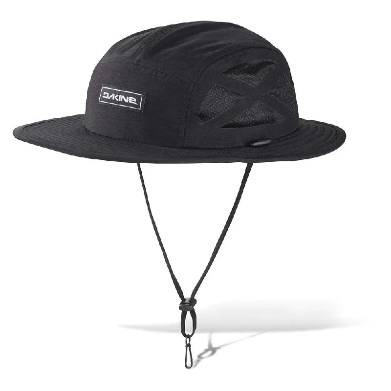 Solar-powered portable hiking cooling hot stove-Dakine Kahu Floating Design Hybrid Foam Brim Surf Hat Black - 10002457-BLACK-S/M