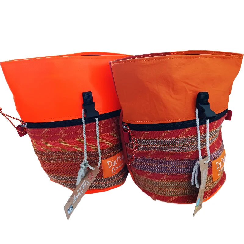 Portable camping hot roasting pan-The Project Boulder Bag ORANGE