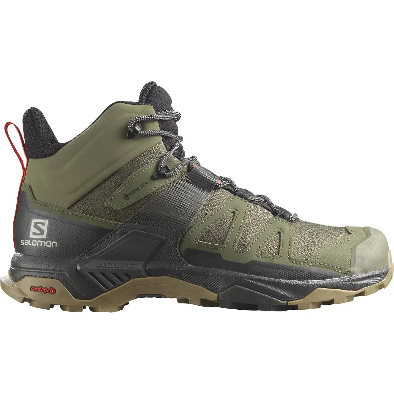 Breathable ventilated hiking windbreaker-Salomon X Ultra 4 MID GORE-TEX Mens Walking Boots - Green