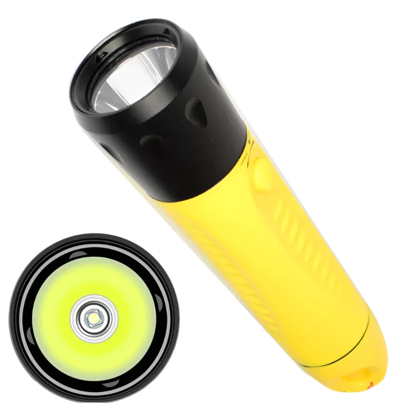 Cold-weather rated sleeping pad-Diving flashlight charging strong light L2 focus long flashlight plastic waterproof submersible lighting at night submersible