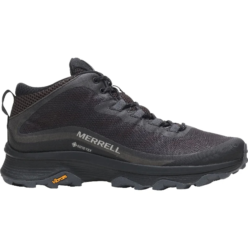 Lightweight titanium camping frying flat pan-Merrell Moab Speed Mid GORE-TEX Mens Walking Boots - Black