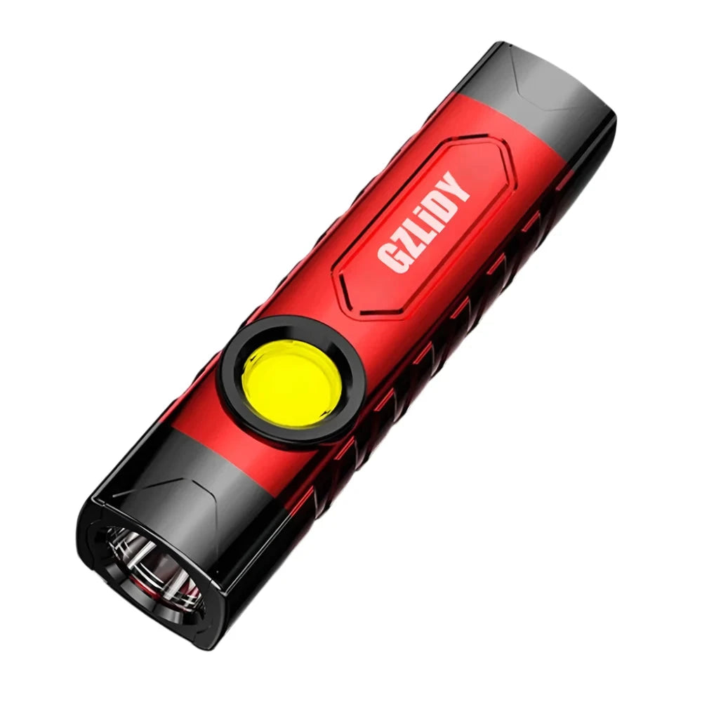 Anti-slip trail-ready adventure sandals-Portable LED Flashlight Mini COB Work Light USB Rechargeable 18650 Camping Torch with Clip 3 Modes Powerful  Fishing Lantern