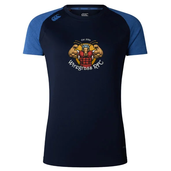 Shock-absorbing trail-ready sandals-Wiregrass Rugby Women's Elite Training Tee by Canterbury