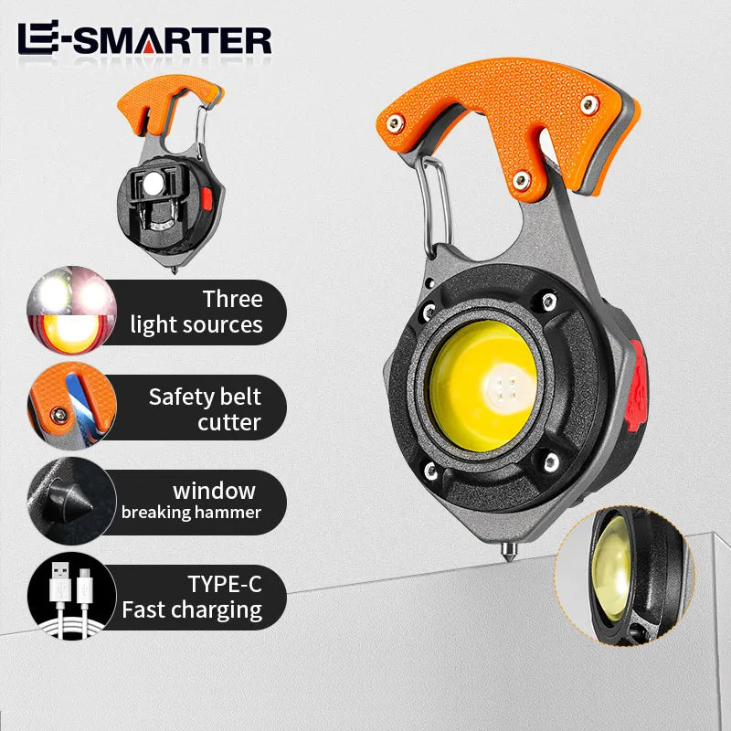 Solar-powered hiking portable trail hot cook stove-ESMARTER W5143 Multifunction Flashlight Keychain Lampbike Windjacket Handheld Torch