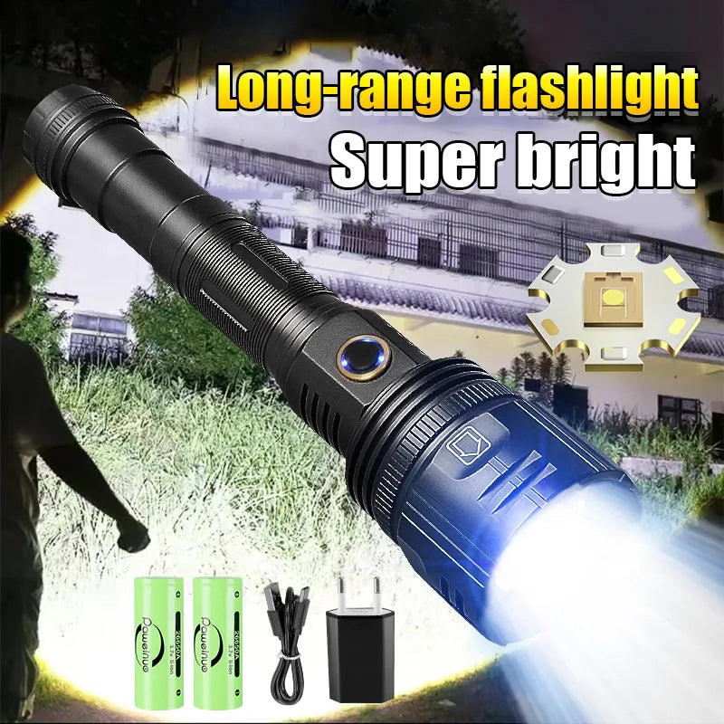 Arctic-rated inflatable camping mattress-2023 Newest Most Powerful LED Flashlight 80 Watts USB Rechargeable Torch Light High Power Flashlight Tactical Lantern Hand Lamps