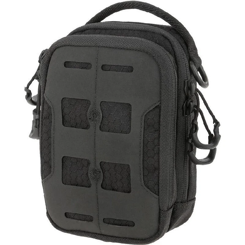 Compact outdoor survival wilderness trail kit-Maxpedition CAP Compact Admin Pouch Black CAPBLK