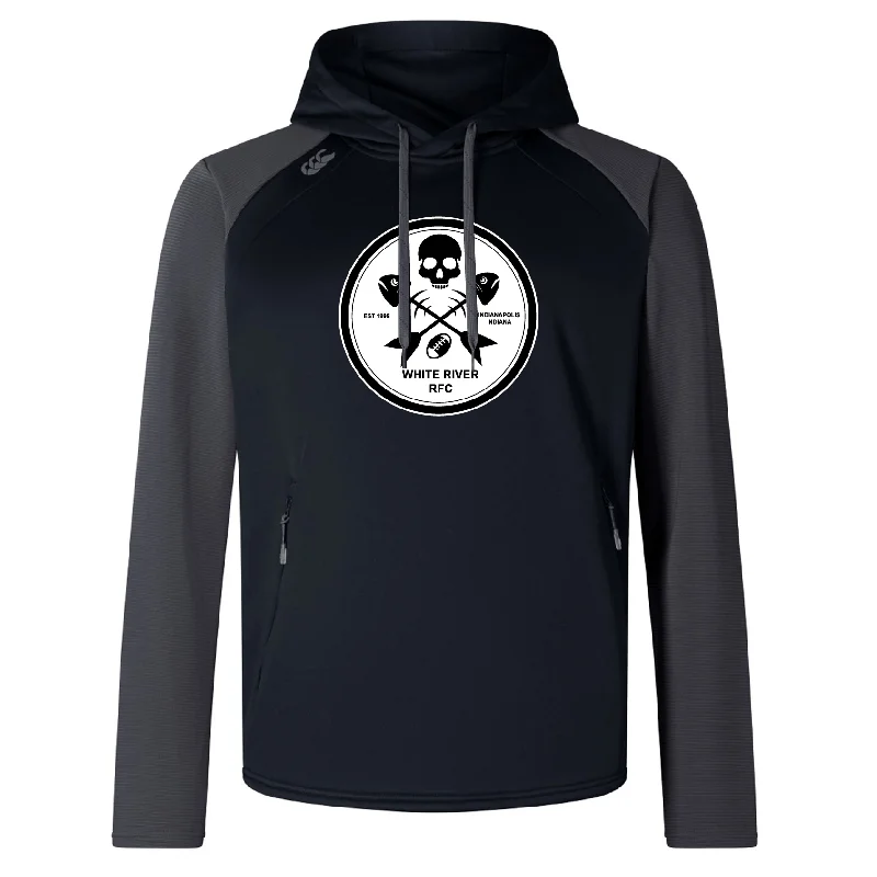 Reflective glow-in-dark hiking trail campsite tape-White River RFC Elite Training Hoody by Canterbury