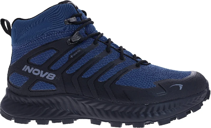 High-pressure trekking water hydration flask-Inov8 Roclite Mid GORE-TEX WIDE FIT Mens Walking Boots - Blue