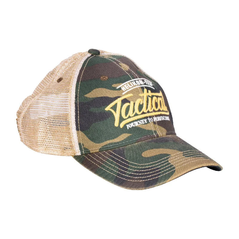 Reflective nylon campsite trail tape-Tactical Trucker Cap Dirty Washed woodland