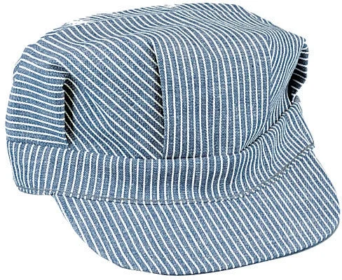 Quick-dry cooling hiking adventure shirt-Train Conductor Hat Engineer Cap Hickory Stripe