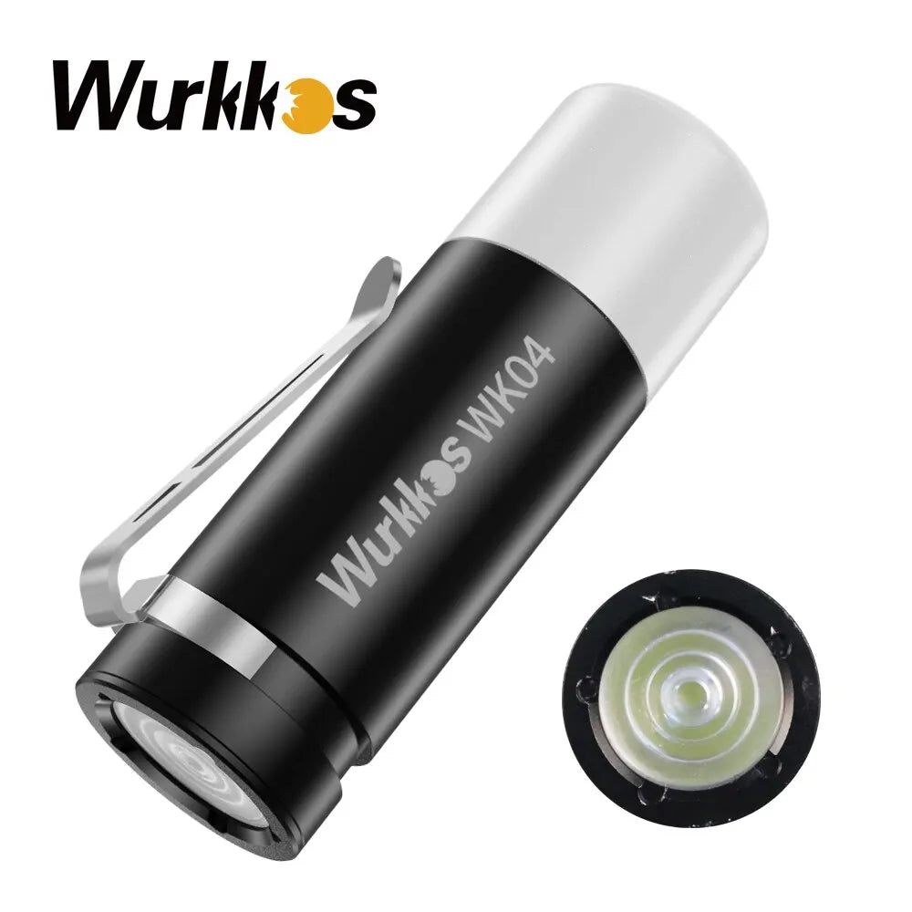 Stretch-fit rapid-dry hiking shorts-Wurkkos WK04 Double Sided Flashlight Rechargeable with 300 MAh Build in Battary Multifunction with Red Light Warning