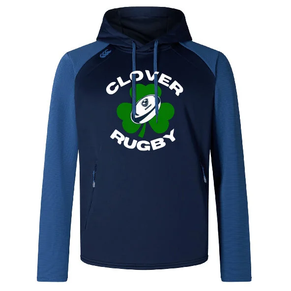 Breathable mesh trekking windbreaker jacket-Clover Blue Eagles Elite Training Hoody by Canterbury