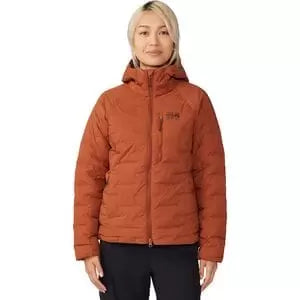 Rechargeable hiking campsite adventure signal torch-Mountain Hardwear Stretchdown Hooded Jacket