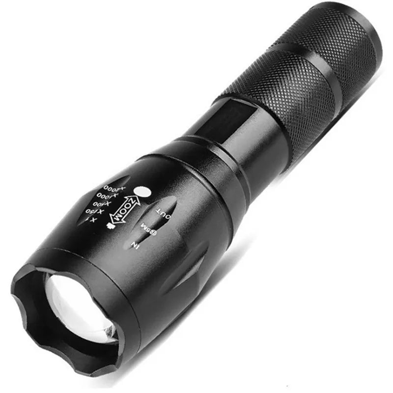 Reinforced high-strength trekking rope-T6 Telescopic Zoom Flashlight Wholesale L2 Flashlight Aluminum Alloy Flashlight