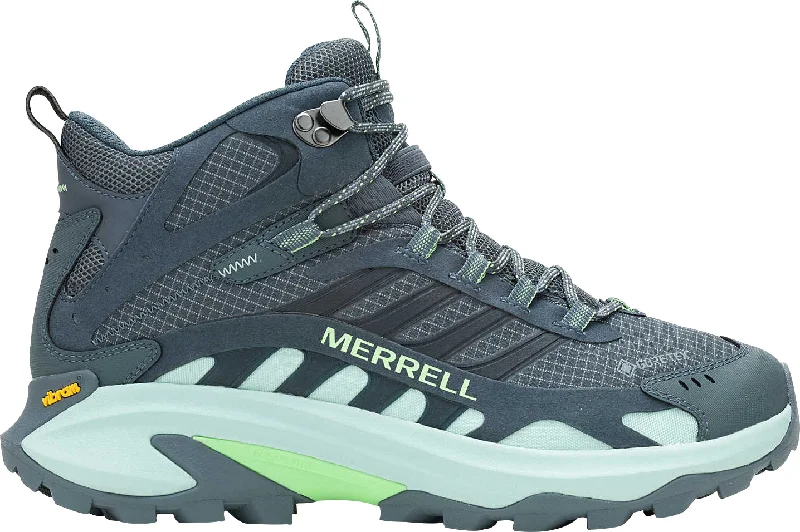 Waterproof Gore-Tex adventure trail shorts-Merrell Moab Speed 2 Mid GORE-TEX Mens Walking Boots - Grey