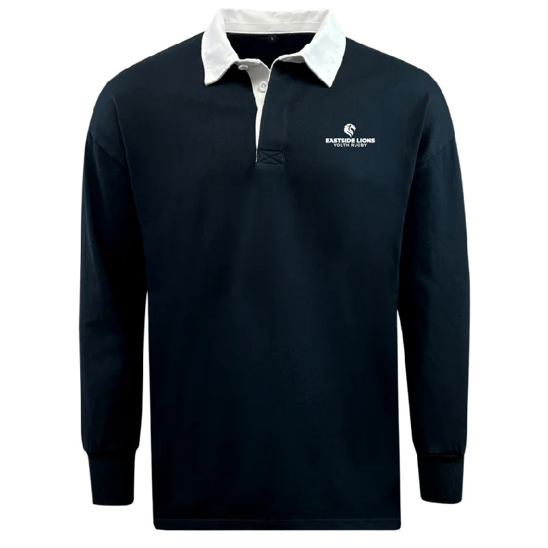 Weatherproof heavy-duty hiking anchors-Eastside Lions Classic Long Sleeve Solid Rugby Jersey