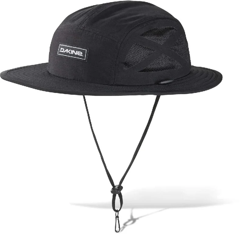 Load-stabilizing adjustable trekking strap-Dakine Kahu Floating Design Hybrid Foam Brim Surf Hat Black - 10002457-BLACK-L/XL