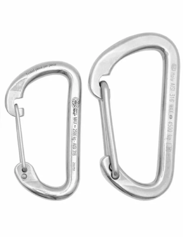 UV-protective trekking neck bandana-316 Stainless Wire Gate Carabiner