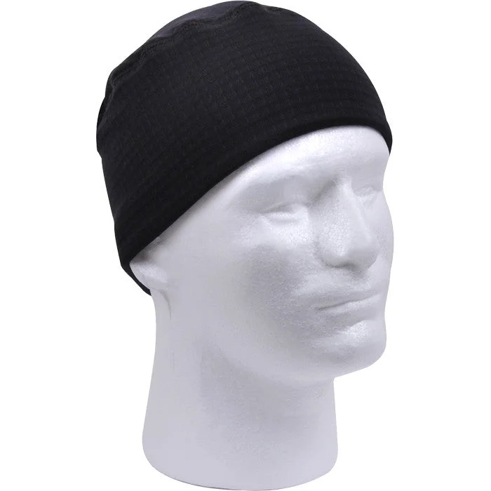 Durable quick-dry trekking khakis-Black - Grid Fleece Watch Cap